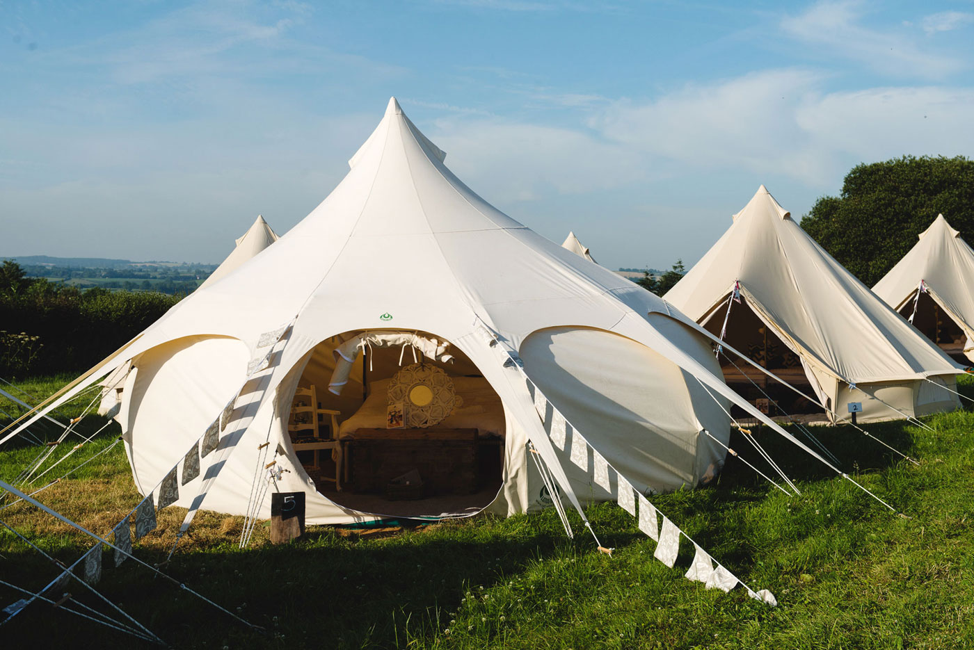 Lotus Belle glamping at Glastonbury Festival for Pennard Orchard