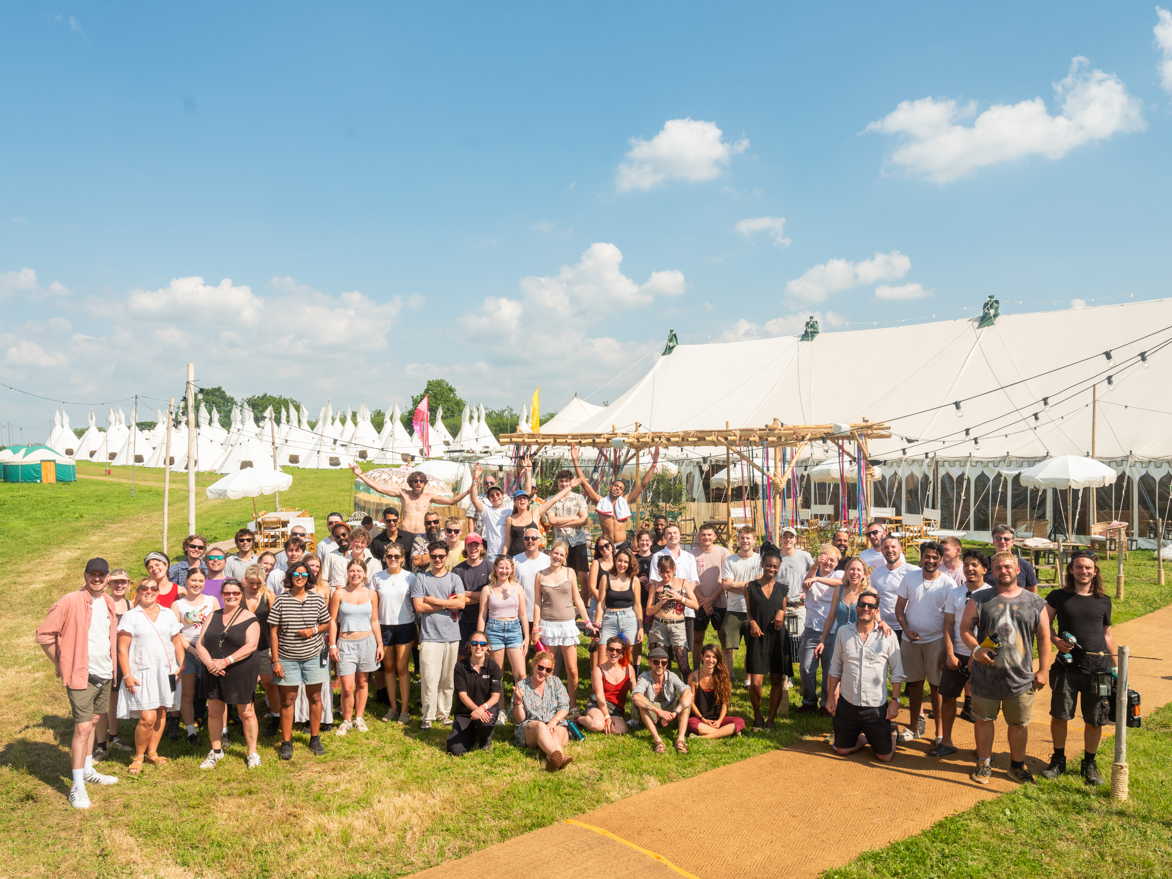 Experienced team at Pennard Orchard Glamping at Glastonbury Festival