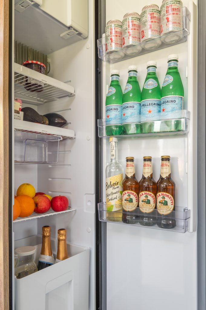 Glamper RV Fridge at Pennard Orchard accommodation for Glastonbury Festival 